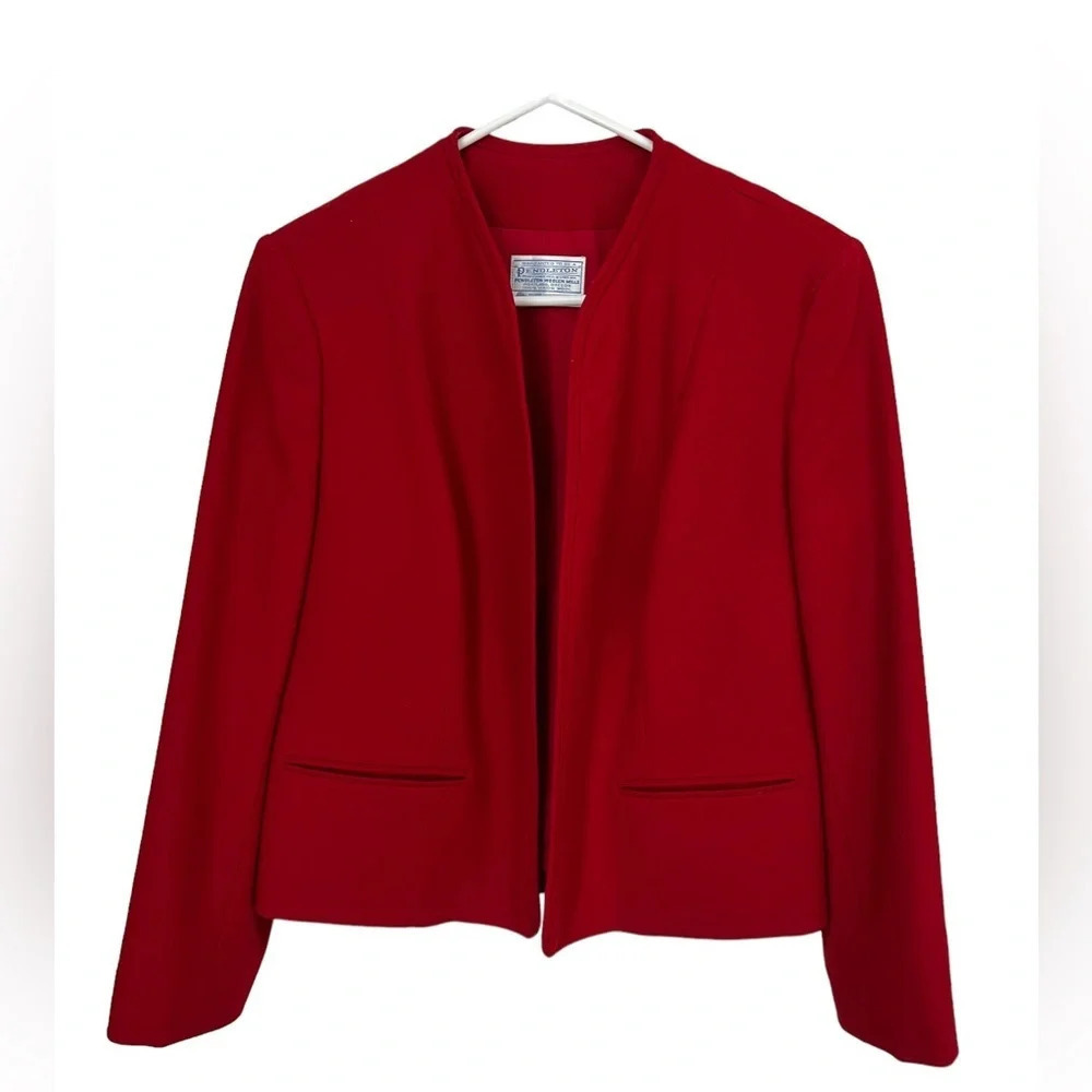 Pendleton Red Wool Vintage Blazer